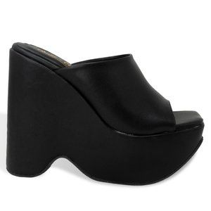 Women’s Chunky Flatform Wedge Slide Heeled Sandal